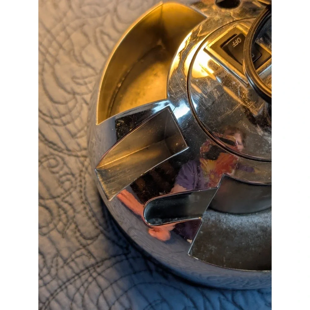 Vintage Bauhaus Style Chrome Dome Desk Lamp | Mid Century Space Age Task Light